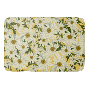 Tapete De Banheiro Margaridas Brancas Flor de Margarida Amarela Brilh