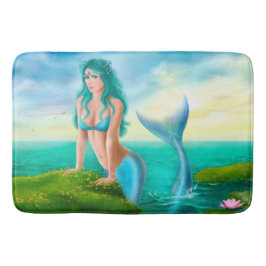 Tapete De Banheiro Marine Mermaid Fantasy Bath Mat