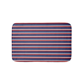 Tapete De Banheiro Marinho Azul Vermelho Strike Chinês Linhas Vertica