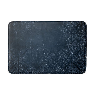 Tapete De Banheiro Marinho Glimmery Grunge Damasco Azul Espelho