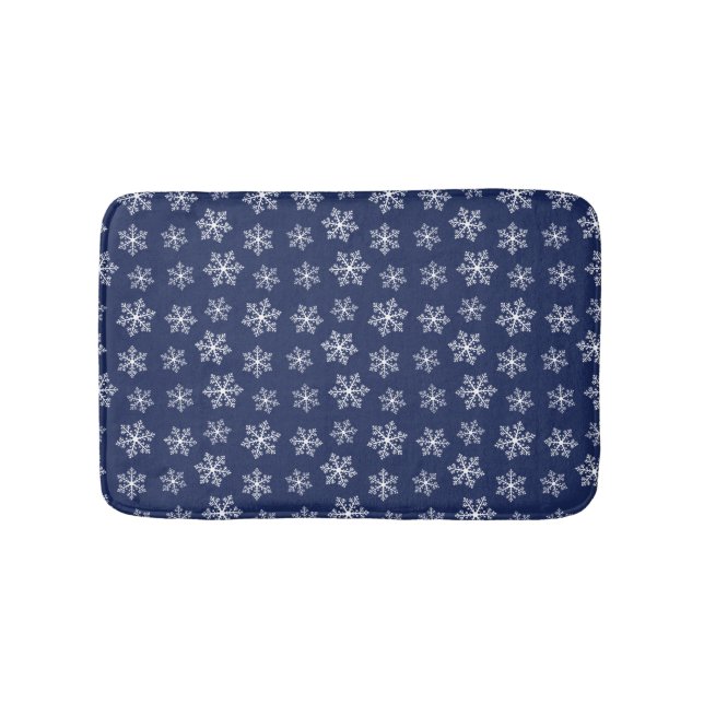 Tapete De Banheiro Marinho Snowflake Bath Mat (frente)