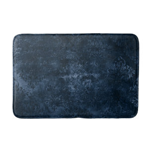 Tapete De Banheiro Marinho Velvity Damask Azul Escuro Barroco