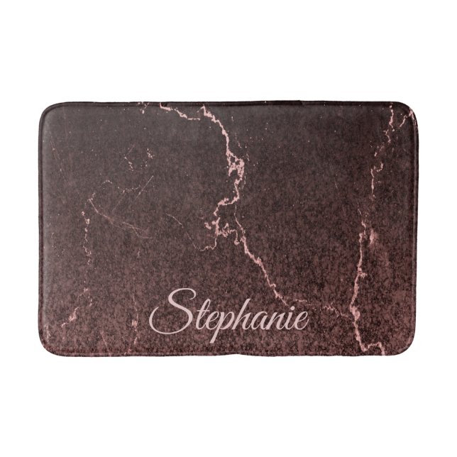 Tapete De Banheiro Mármaco Negro e Glitter (Frente)