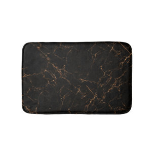 Tapete De Banheiro Mármaco Negro Luxuoso: Textura Elegante