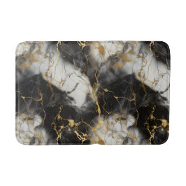 Tapete De Banheiro Mármore branco, Dourado e negro de luxo elegante