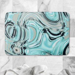 Tapete De Banheiro mármore chic espirra mint oceano mar aqua ondas az