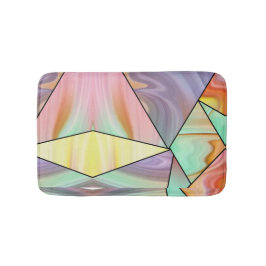 Tapete De Banheiro Mármore Líquido Abstrato Geométrico Pastel