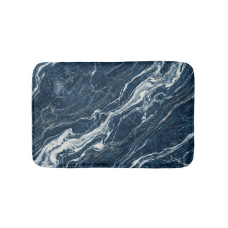 Tapete De Banheiro Mármore Stone Navy Olhar Limpo Elegante
