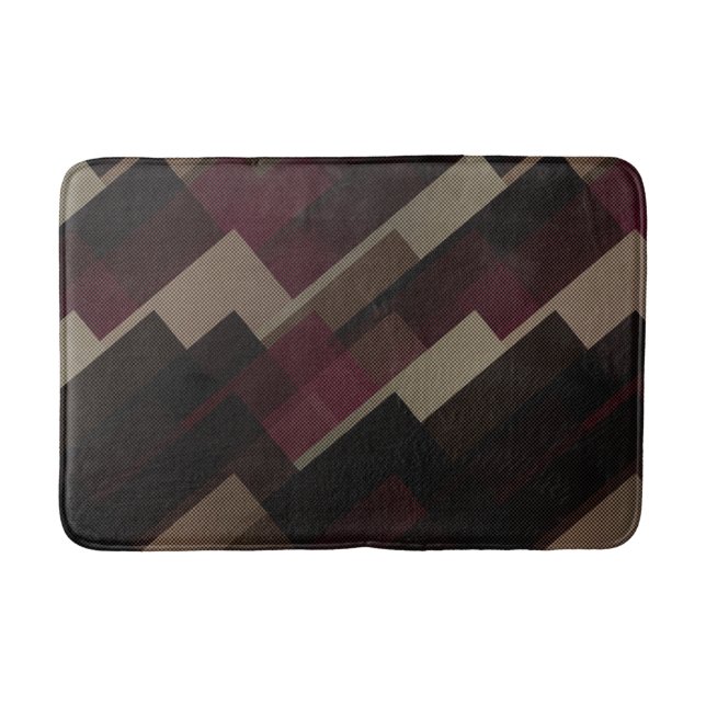 Tapete De Banheiro Marrom-rosa e geométrico dos beges (Frente)