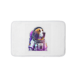 Tapete De Banheiro Mascote de Cachorro Astronout