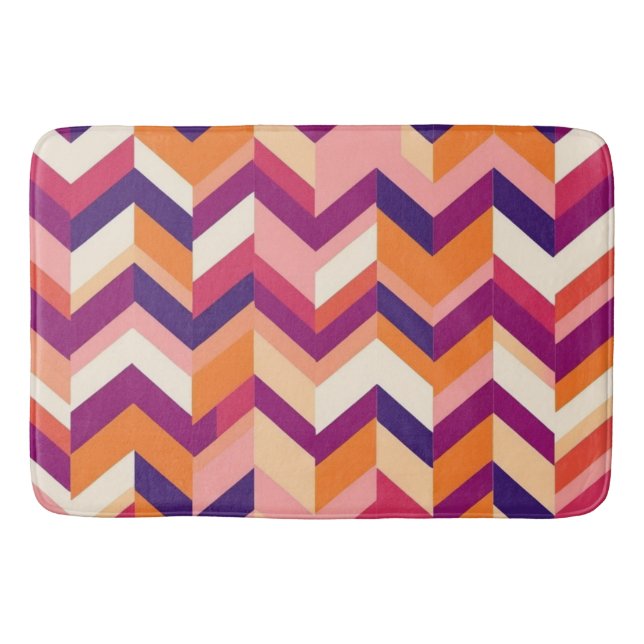 Tapete De Banheiro Mat. De Banheira Magenta Com Lâmina Laranja Magent (Frente)