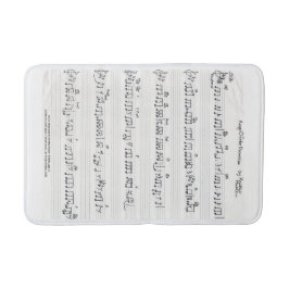 Tapete De Banheiro Mat de banho de música manuscrito