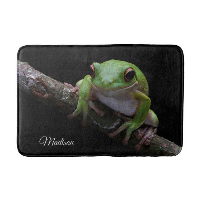 Tapete De Banheiro Mat do Banho do Sapo de Nome Personalizado (Frente)