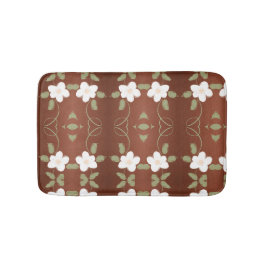 Tapete De Banheiro Mat Floral na moda Honey Brown