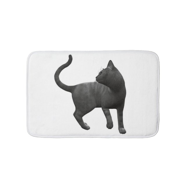 Tapete De Banheiro Mat Negra Mischieveus Cat Bath (frente)
