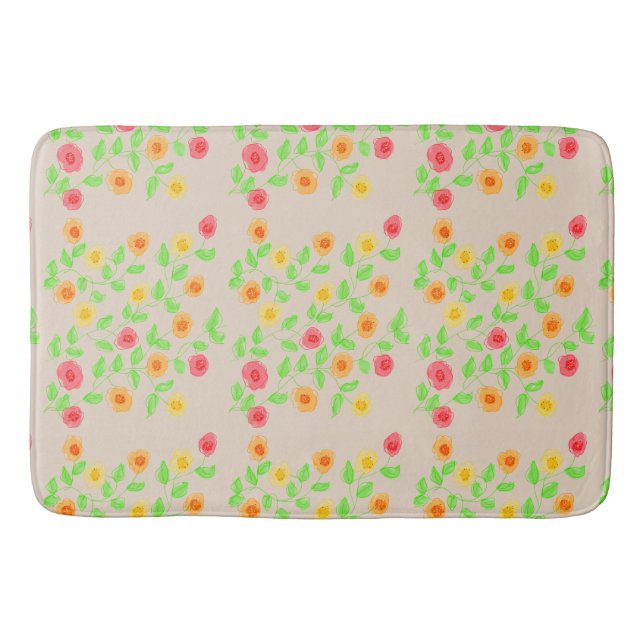 Tapete De Banheiro Matéria Flores (Frente)