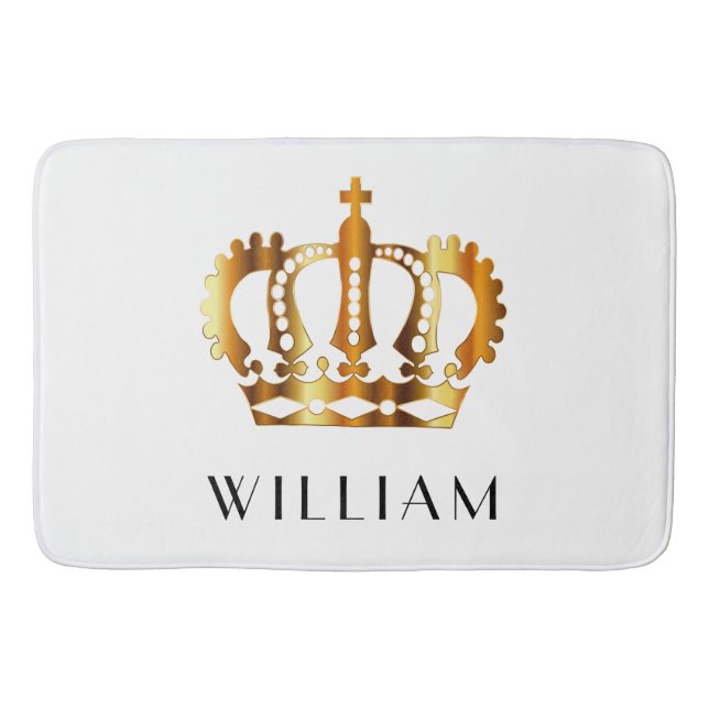 Tapete De Banheiro Matriz de Banheiros Personalizados do ouro Crown (Frente)