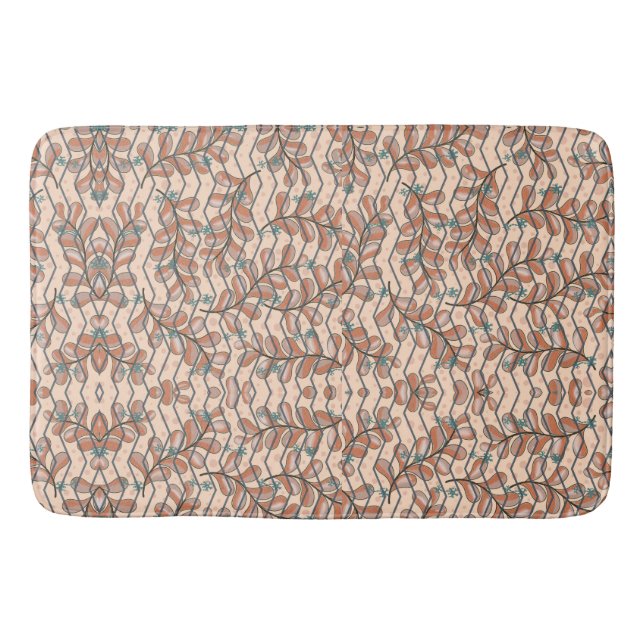 Tapete De Banheiro Matriz de Banho-Abstrato Botânica Elíptica (Frente)