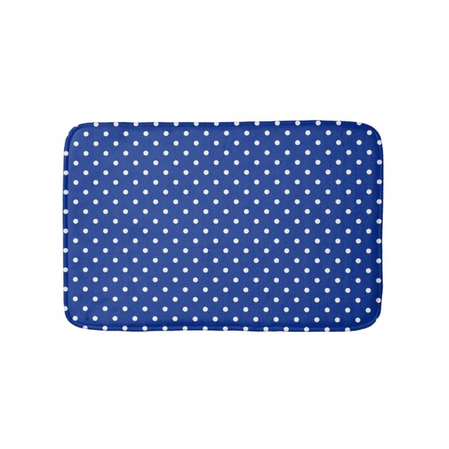 Tapete De Banheiro Matriz de Banho de Bolinhas Azul (frente)