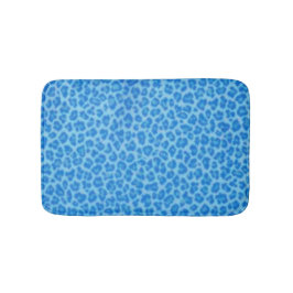 Tapete De Banheiro Matriz de Banho de Impressão de Leopardo Azul