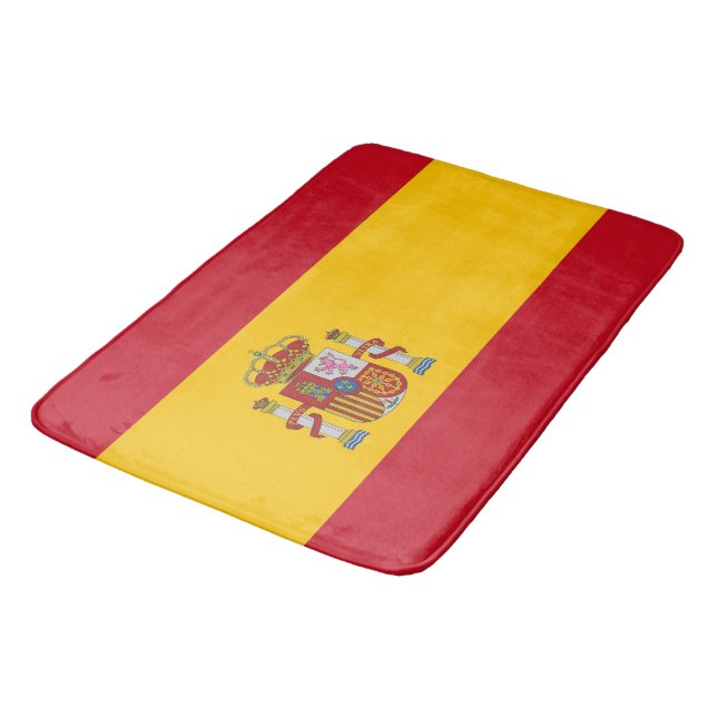 Tapete De Banheiro Matriz de banho grande com bandeira de Espanha (Angulado)