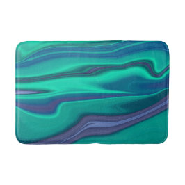 Tapete De Banheiro Matriz de Banho Líquido Azul e Verde