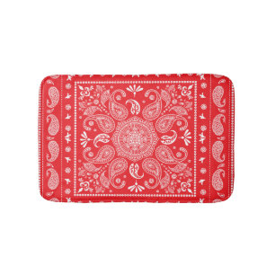 Tapete De Banheiro Matriz de Banho Personalizada Paisley Design-1