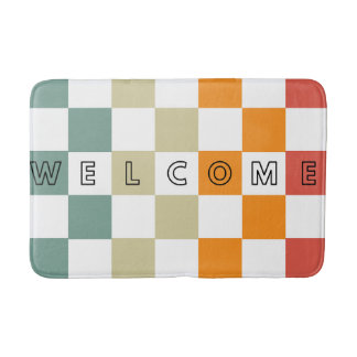 Tapete De Banheiro Matriz de tabuleiro | Mat & Rug