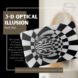 Tapete De Banheiro Matriz Óptica De Ilusões 3-D