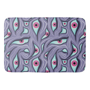 Tapete De Banheiro Mau de Horror Olhos de Pastel Púrpura Gótico