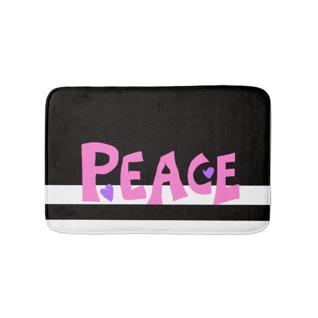 Tapete De Banheiro MAZIPOODLES Peace Pink (frente)