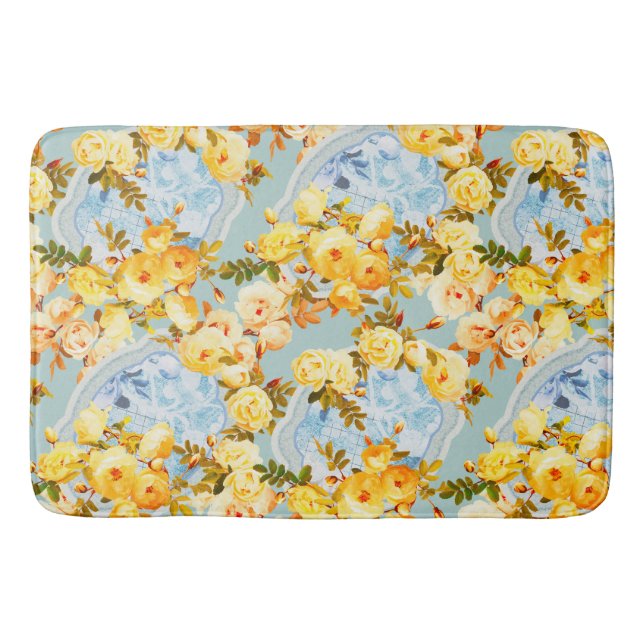 Tapete De Banheiro Medalhões e Rosas (Frente)