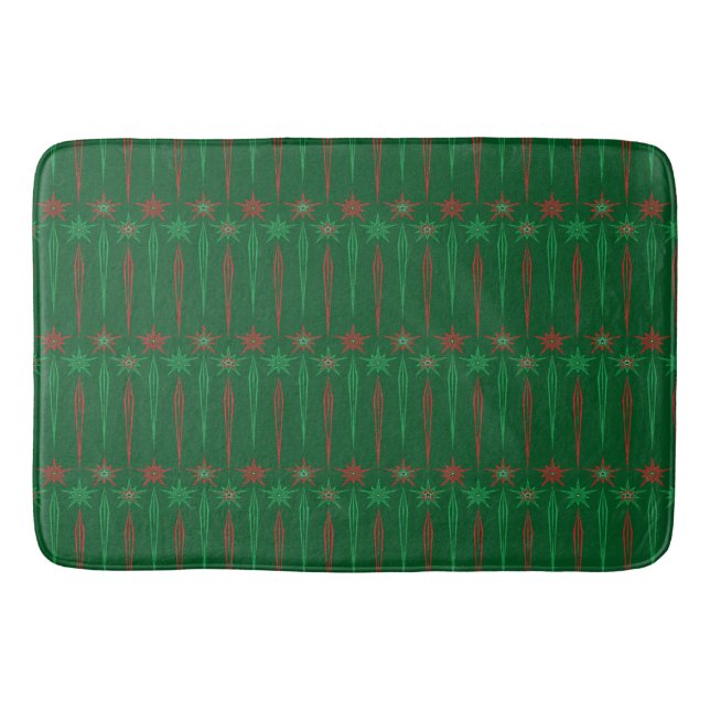 Tapete De Banheiro Médio Mod Icicles Green Bath Mat (Frente)