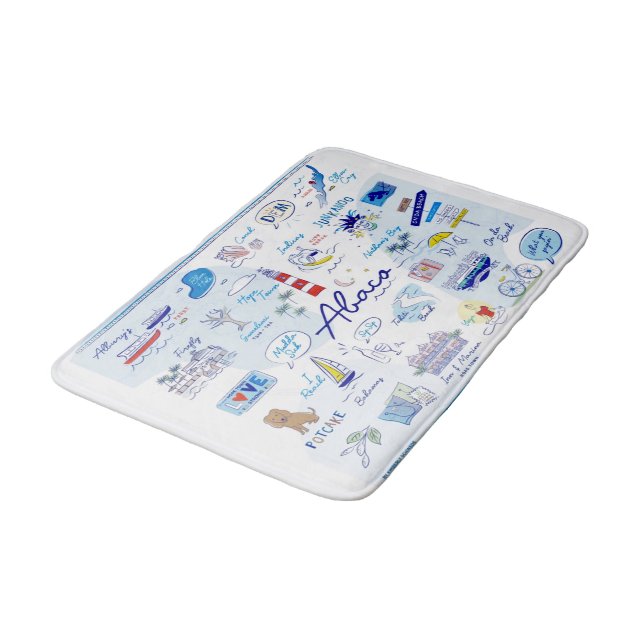 Tapete De Banheiro Medium Bath Mat- "O ABC da Cidade da Esperança" (Angulado)