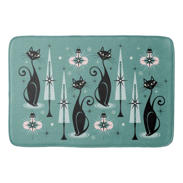 Tapete De Banheiro meio século Atômico Natal ©studioxtine (Frente)