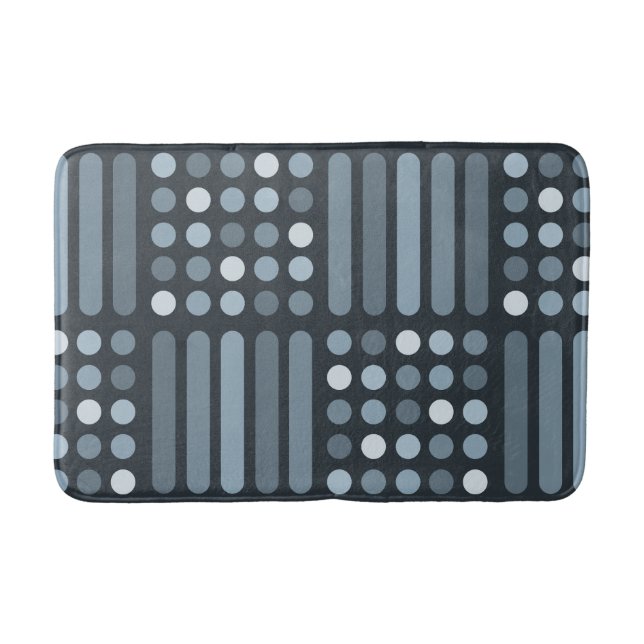 Tapete De Banheiro Meio século com Linhas de Círculos Modernos (Frente)