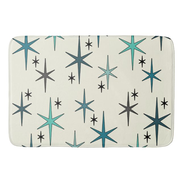 Tapete De Banheiro Meio século Modern Star Sky Turquoise (Frente)