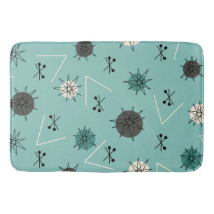 Tapete De Banheiro Meio século Modern Teal Starbursts