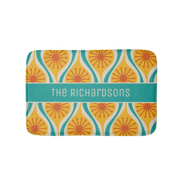 Tapete De Banheiro Meio século Moderno Descartes Atômicos Retroperson (frente)