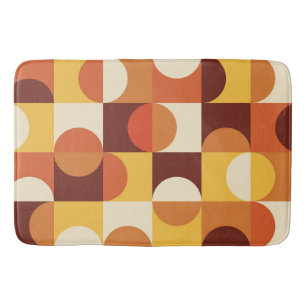 Tapete De Banheiro Meio século Moderno Meio círculo amarelo e laranja