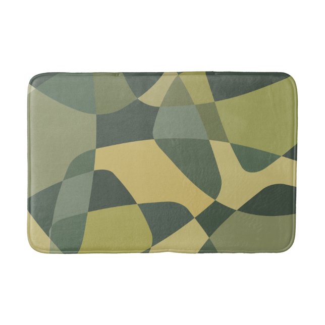 Tapete De Banheiro Meio século Rock Layers Green (Frente)