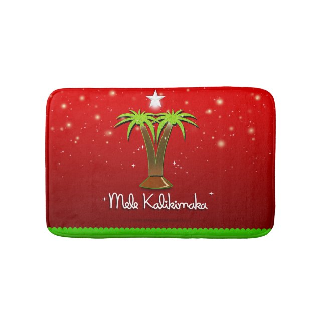 Tapete De Banheiro Mele Kalikimaka Palm Tree para Xmas (frente)
