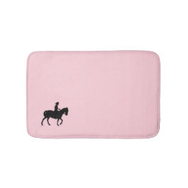 Tapete De Banheiro Menina no rosa do cavalo/pônei
