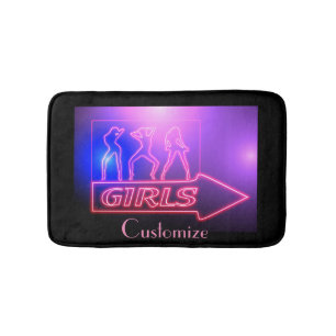 Tapete De Banheiro Meninas Neon Rosa Assinam Thunder_Cove