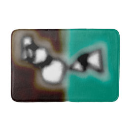 Tapete De Banheiro Mensagem em uma garrafa: Abstrato Brown, Teal, B &