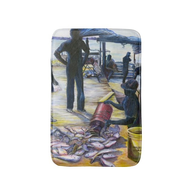 Tapete De Banheiro Menu de hoje, Ilha Harbour, Bahamas (Frente Vertical)