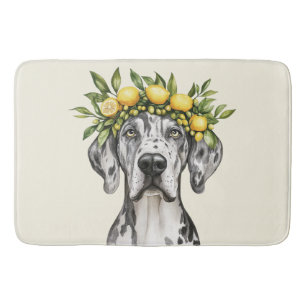 Tapete De Banheiro Merle Great Dane Dog Lemon Crown