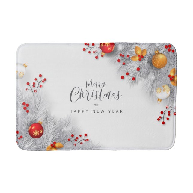 Tapete De Banheiro Merry Christmas And Happy New Year (Frente)