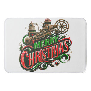 Tapete De Banheiro Merry Christmas steampunk