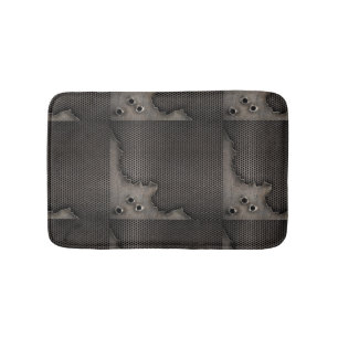 Tapete De Banheiro Metal com fundo dos buracos de bala